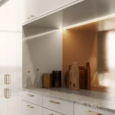 آشپزخانه مدرن اثر فلزی برس دار