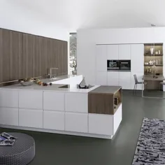 سازندگان سفارشی طراحی مدرن مبلمان خانه کابینت آشپزخانه سفید به شکل L