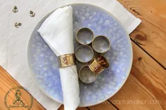 حلقه دستمال برنجی با لنگر هدیه خوب Vibes برای دوستان |  اتسی