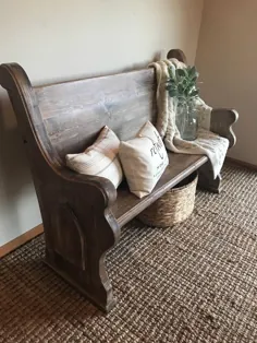 سفارشی Church Pew Bench Foyer Entryway Furniture Farmhouse |  اتسی