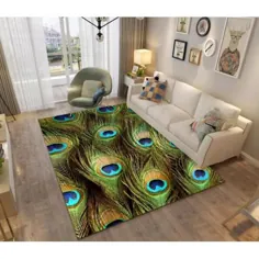 تشک فرش ضد لغزش 3D سبز طاووس 137