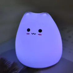 گربه LED - نور شب - لمس نرم