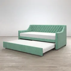 Little Seeds Monarch Hill Ambrosia Upholstered Daybed and Trundle ، Teal Velvet ، Twin ، (Teal) - Walmart.com