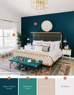 9+ ترکیب رنگ اتاق خواب فوق العاده برای مجموعه زوج ها