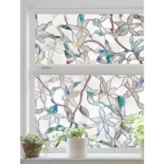Artscape Jasmine 24-in x 36 in Textured Stained Glass حریم خصوصی / پنجره تزئینی فیلم Lowes.com