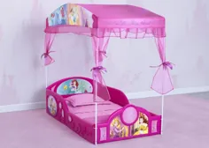 تختخواب پلاستیکی خواب و بازی کودک نو پا Disney Princess با سایبان توسط کودکان دلتا