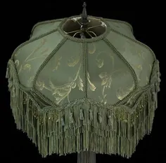 دانه های پارچه ای پارچه ای ابریشمی طلا VICTORIAN LAMPSHADE SAGE |  eBay