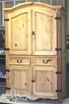 Rustic Armoire Makeover - Highstyle ReStyle