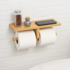دارنده دستمال توالت بامبو آویز مدرن با |  اتسی
