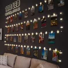 LED Fotoclips Lichterkette für Zimmer Deko، Litogo 10M 100LED Lichterkette mit 60 Klammern für Fotos