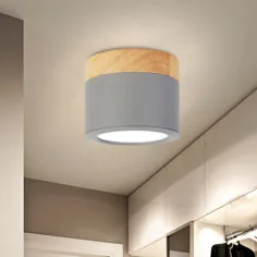 راهرو حمام چراغ سقفی خاکستری کوچک اکریلیک Macaron Loft نور روشن - نزدیک به چراغ های سقفی