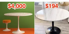 یک طراح یک میز 179 دلاری ایکیا را با قیمت 15 دلار تغییر شکل داده و این نسخه به طرز حیرت انگیزی شبیه یک جدول نمادین 4000 دلاری در اواسط قرن است