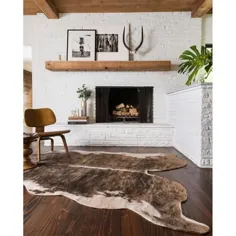 Loloi Grand Canyon Rustic Lodge Brown Faux Hide فرش - 3'10 "x5"