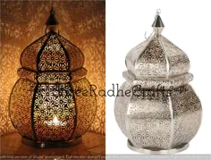لامپ نگهدارنده شمع فانوس مراکش فلز دست ساز |  اتسی