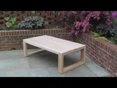 میز قهوه سدر در فضای باز مدرن DIY |  50 دلار 2x4 ساخت ، برنامه های رایگان