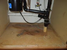 نحوه تعویض چوب پوسیده زیر سینک ظرفشویی آشپزخانه