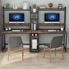 میز کامپیوتر 90.5 اینچی با میز هاچ ، میز فوق العاده طولانی دو نفره