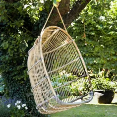 صندلی چرخشی چوب خیزران |  صندلی آویزان باغ برای فضای باز - زندگی در موتا