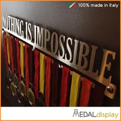 هیچ چیز آویز مدال دیواری از جنس استنلس استیل غیرممکن نیست 100٪ |  اتسی