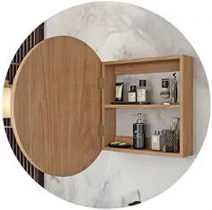 آینه کابینت حمام گرد چوبی حمام دیواری رک اتاق خواب میز آینه دیواری با کابینت ذخیره سازی زیبا و با دوام