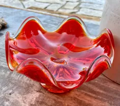 پایه شیشه ای وایکینگ نارنجی شیشه Amberina Viking Glass Epic |  اتسی