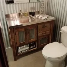 Rustic Bathroom Vanity 60 Dink Reclaimed انبار سینک |  اتسی