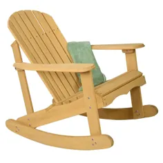 مبلمان باغی عرشه پاسیو صندلی گهواره ای چوبی صنوبر طبیعی Giantex در فضای باز