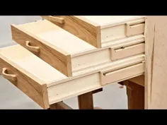 نحوه ساخت اسلایدهای کشوی کشویی کامل چوبی - نجاری