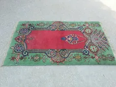 فرش Oushak Vintage فرش ترکی فرش دستباف قدیمی فرش |  اتسی