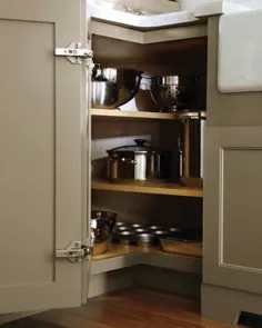 ایده های کابینت آشپزخانه گوشه ای که این فضای ناجور را به چیزی مفید تبدیل می کند