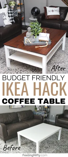 میز قهوه خانه FarmY: Ikea Hack Makeover |  احساس ظرافت