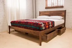 تختخواب مدرن کلاسیک با انبار وسط قرن مدرن دانمارکی |  اتسی