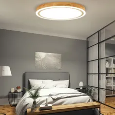 کیت چراغ سقفی LED LED 12 "به سبک نوردیک دیافراگم فوق العاده نازک گرد برای اتاق خواب نزدیک به چراغ های سقفی