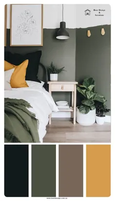 طرح های رنگی اتاق خواب قهوه ای