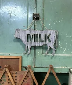 آویز دیواری گاو فلزی راه راه سبک Farmhouse - برای فروش آنلاین |  eBay