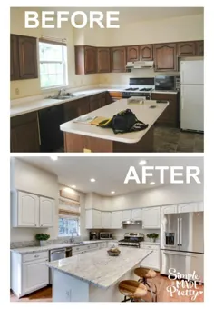 بازسازی آشپزخانه سفید قبل و بعد