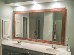 چگونه می توان آینه حمام خود را با یک قاب چوبی رنگی به روز کرد - ساخت Rez ما
