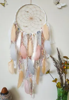 دکور دیوار بوهو دختر Dream Catcher Boho Dreamcatcher Boho تزیین دیوار اتاق خواب