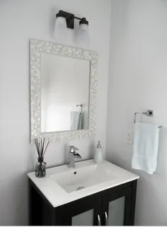 تمام آینه سفید دیواری آینه ای بزرگ موزاییک صفحه سفید خنثی |  اتسی