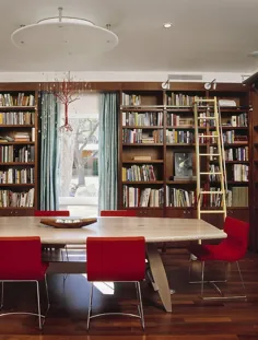 25 اتاق ناهارخوری و ترکیب کتابخانه ، ایده ها ، الهامات