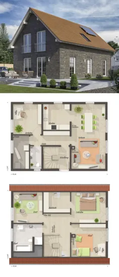 Einfamilienhaus BODENSEE 129 mit Klinker Fassade - |  HausbauDirekt.de