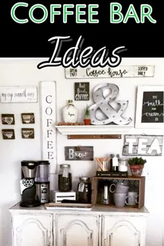 ایده های قهوه قهوه ای DIY - ایستگاه های آشامیدنی خیره کننده به سبک مزرعه برای فضاهای کوچک و آشپزخانه های کوچک - زندگی شما را بهم می ریزد