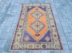 فرش ایرانی فرش بزرگ فرش نارنجی فرش فرش اوشاک |  اتسی