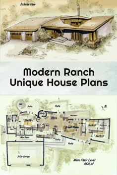 برنامه های منحصر به فرد خانه مدرن Ranch
