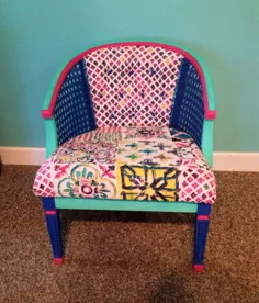 صندلی لهجه ای رنگارنگ و منحصر به فرد Boho Pattern Moroccan |  اتسی