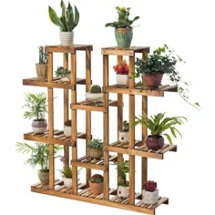 95.13 ایالات متحده 3٪ تخفیف | پایه نگهدارنده گلهای گیاهان خلاقانه نمایشگر ردیف چند طبقه چوبی برای قفسه های قفسه های پایدار و با دوام داخل و خارج | نگهدارنده ها و قفسه های ذخیره سازی |  - AliExpress