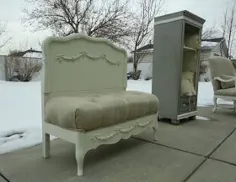 صندلی کوچک / نیمکت خزانه باغ فرانسوی 750 دلار