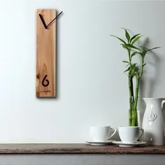 ساعت چوبی خلاقانه ساعت ورود به سیستم چوبی ساعت بی صدا طراحی اتاق نشیمن میز دیواری میز جلسات دفتر