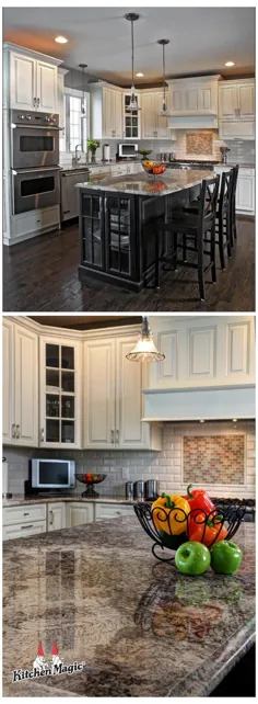 طرح های رنگی آشپزخانه آشپزخانه گرانیت سیاه