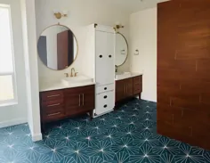 کابینت دستشویی حمام به سبک دست ساخته شده جدید |  اتسی
